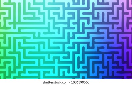 Abstract background with gradient colorful maze. Vector illustration