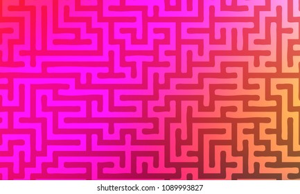 Abstract background with gradient colorful maze. Vector illustration