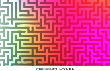 Abstract background with gradient colorful maze. Vector illustration