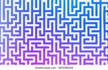 Abstract background with gradient colorful maze. Vector illustration