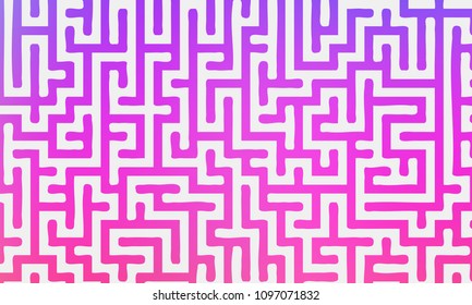 Abstract background with gradient colorful maze. Vector illustration