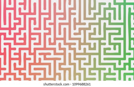 Abstract background with gradient colorful maze. Vector illustration