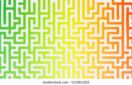 Abstract background with gradient colorful maze. Vector illustration