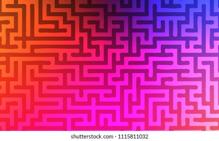 Abstract background with gradient colorful maze. Vector illustration
