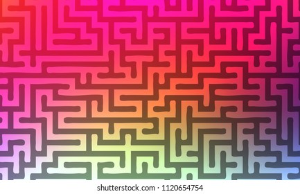 Abstract background with gradient colorful maze. Vector illustration