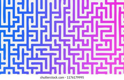 Abstract background with gradient colorful maze. Vector illustration