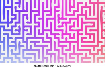 Abstract background with gradient colorful maze. Vector illustration