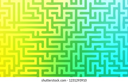 Abstract background with gradient colorful maze. Vector illustration