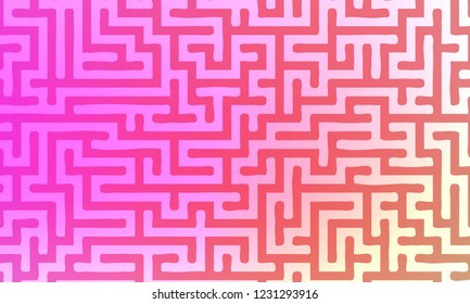 Abstract background with gradient colorful maze. Vector illustration