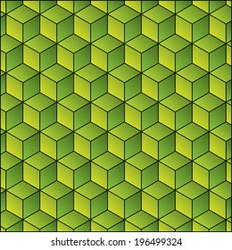 Abstract background with gradient cube decoration pattern. Retro polygonal style design