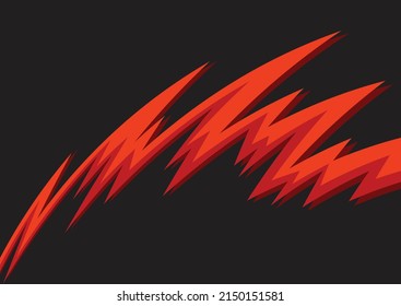 Abstract background with gradient and curved spikes pattern