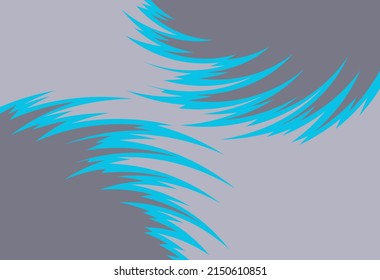 Abstract background with gradient curved spikes pattern
