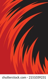 Abstract background with gradient curved spikes pattern and with some copy space area
