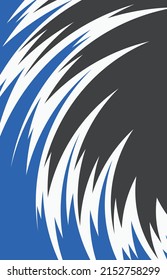 Abstract background with gradient curved spikes pattern and with some copy space area