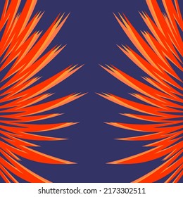 Abstract background with gradient curved spikes pattern