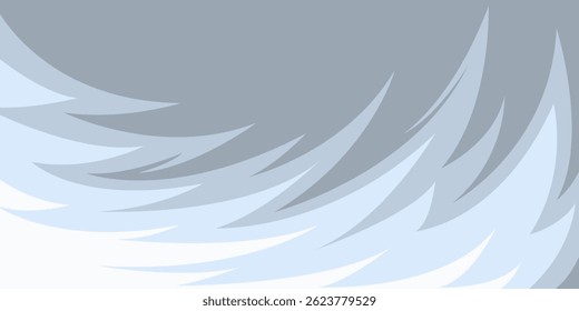 Abstract background with gradient curved spikes pattern and with some copy space area
