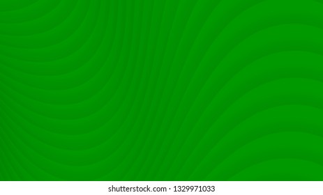 Abstract background of gradient curves in green colors