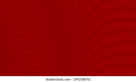 Abstract background of gradient curves in red colors
