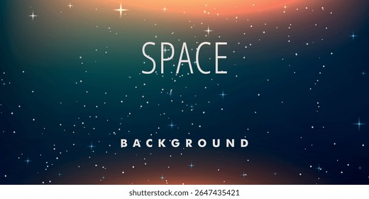  an abstract background with a gradient from dark blue to orange. Small white dots resembling stars are scattered on it, creating the effect of outer space.

