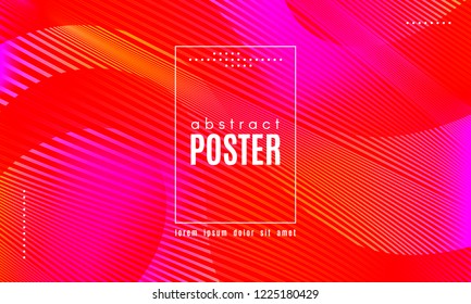 Abstract Background with Gradient Fluid Shapes. Movement of Neon Liquid. Wave Distorted Abstract Stripes. Trendy Linear Banner for Landing Page. Abstract Background with Vibrant Gradient and Red Waves