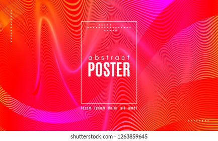 Abstract Background with Gradient Fluid Shapes. Movement of Neon Liquid. Wave Distorted Abstract Stripes. Trendy Linear Banner for Landing Page. Abstract Background with Vibrant Gradient and Red Waves