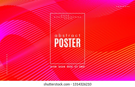 Abstract Background with Gradient Fluid Shapes. Movement of Neon Liquid. Wave Distorted Abstract Stripes. Trendy Linear Banner for Landing Page. Abstract Background with Vibrant Gradient and Red Waves