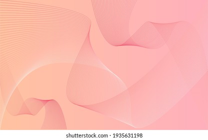Abstract Background with Gradient Fluid Shapes. Wave Distorted Abstract Stripes. Trendy Linear Banner for Landing Page. Abstract Background with Vibrant Gradient and Red Waves