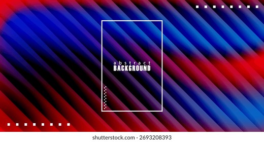 Abstract Background with Gradient Fluid Shapes. Movement of Neon Liquid. Wave Distorted Abstract Stripes. Trendy Linear Banner for Landing Page. Abstract Background with Vibrant Gradient and Red Waves