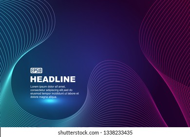 Abstract background with a gradient glow wavy line