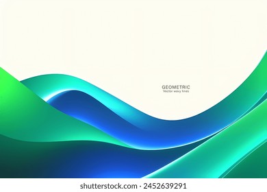Abstract background with gradient green blue colors. Modern colorful abstract pattern design.