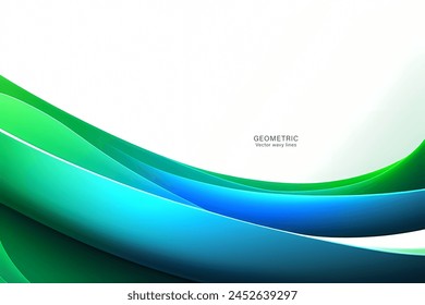 Abstract background with gradient green blue colors. Modern colorful abstract pattern design.