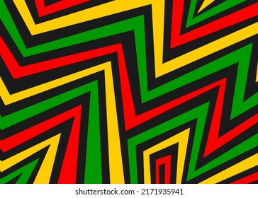 Abstract background with gradient illusion line pattern and with Jamaican color theme