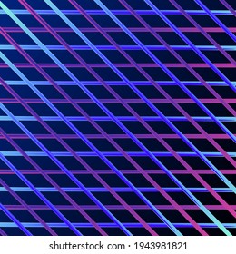 Fondo abstracto con rayos de neón láser gradiente cruzando y formando textura sobre fondo azul