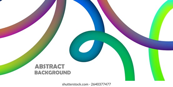 Abstract background with gradient lines. Modern pattern with rainbow colour effect. 3D wave elements lines. Vector illustration eps10. Tranding dynamic concept.