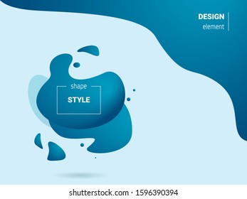 Abstract background with gradient liquid shapes in blue colors. Suitable for websites, banners, presentations.