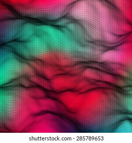 Abstract background with gradient low-poly, polygonal triangular elevation landscape for web, presentations and prints. Vector illustration. Realistic 3D design template.