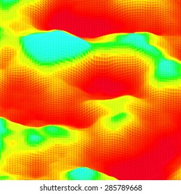 Abstract background with gradient low-poly, polygonal triangular elevation landscape for web, presentations and prints. Vector illustration. Realistic 3D design template.