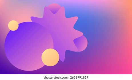 ABSTRACT BACKGROUND GRADIENT MESH WITH GEOMETRIC SHAPES SMOOTH LIQUID COLORFUL BLURRED DESIGN VECTOR TEMPLATE GOOD FOR MODERN WEBSITE, WALLPAPER, COVER DESIGN 