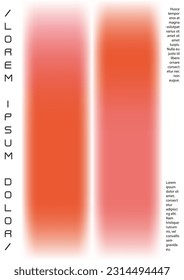 Abstract Background with Gradient Mesh Holographic Shapes. Vector Brochure Design for your Identity. Minimal Print Set in Red Colors for Your Identity Style. 