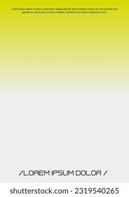 Abstract Background with Gradient Mesh Holographic Shapes. Vector Brochure Design for your Identity. Minimal Print Set in Yellow Green Blue Colors for Your Identity Style. 