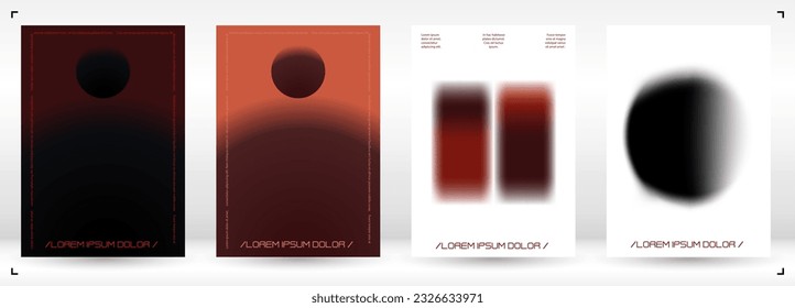 Abstrakter Hintergrund mit strahlenden meshfarbigen Formen. Vector Flyer Design für Ihre Identität. Minimaler Druck in Rot Farben für Ihren Identity Style. 