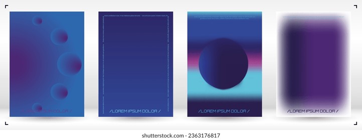 Abstract Background with Gradient Mesh Holographic Shapes. Vector Brochure Design for your Identity. Minimal Print Set in Red Colors for Your Identity Style. 