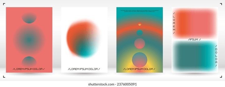 Resumen de fondo con formas holográficas de malla degradada. Diseño de volante vectorial para su identidad. Conjunto mínimo de impresión en colores rojos para su estilo de identidad. 