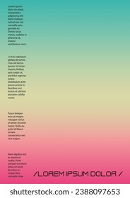 Abstract Background with Gradient Mesh Holographic Shapes. Vector Flyer Design for your Identity. Minimal Print Set in Pink Colors for Your Identity Style. 
