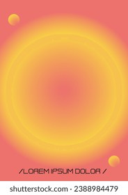 Abstract Background with Gradient Mesh Holographic Shapes. Vector Brochure Design for your Identity. Minimal Print Set in Red Colors for Your Identity Style. 