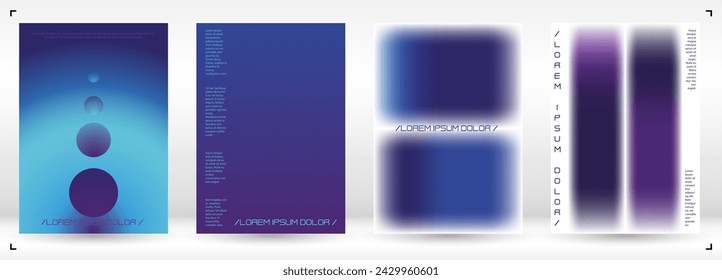 Abstrakter Hintergrund mit holografischen Formen mit Verlaufsmaschen. Vector Template Design für Ihr Unternehmen. Minimales Druckset für Ihren Identitätsstil. 