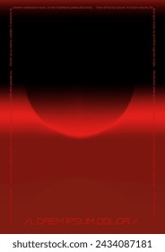 Abstrakter Hintergrund mit holografischen Formen mit Verlaufsmaschen. Vector Page Design für Ihre Identität. Minimales Druckset in roten Farben für Ihren Identitätsstil. 