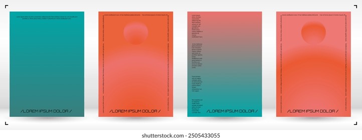 Abstract Background with Gradient Mesh Holographic Shapes. Vector Cover Design for your Business. Minimal Print Set for Your Identity Style. 