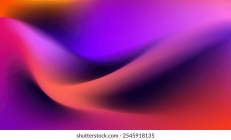 ABSTRACT BACKGROUND WITH GRADIENT MESH PURPLE ORANGE SMOOTH LIQUID COLOR DESIGN VECTOR TEMPLATE GOOD FOR MODERN WEBSITE, WALLPAPER, COVER DESIGN 