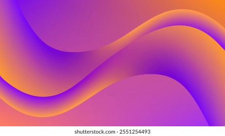 ABSTRACT BACKGROUND WITH GRADIENT MESH PURPLE ORANGE SMOOTH LIQUID COLOR DESIGN VECTOR TEMPLATE GOOD FOR MODERN WEBSITE, WALLPAPER, COVER DESIGN 